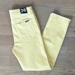 NWT Joe’s Jeans High Rise Straight Ankle Jeans Stretch Yellow Womens Size 26